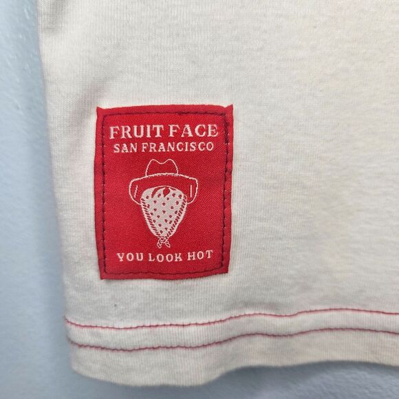 FRUIT FACE San Francisco Rodeo Baby Tee Small Cropped 100% Cotton Fruit Scootin - Picture 4 of 7